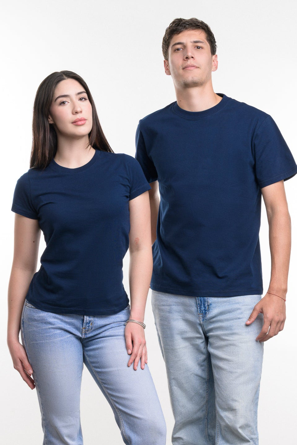 Camiseta de Algodon Deluxe Caballero Azul Marino