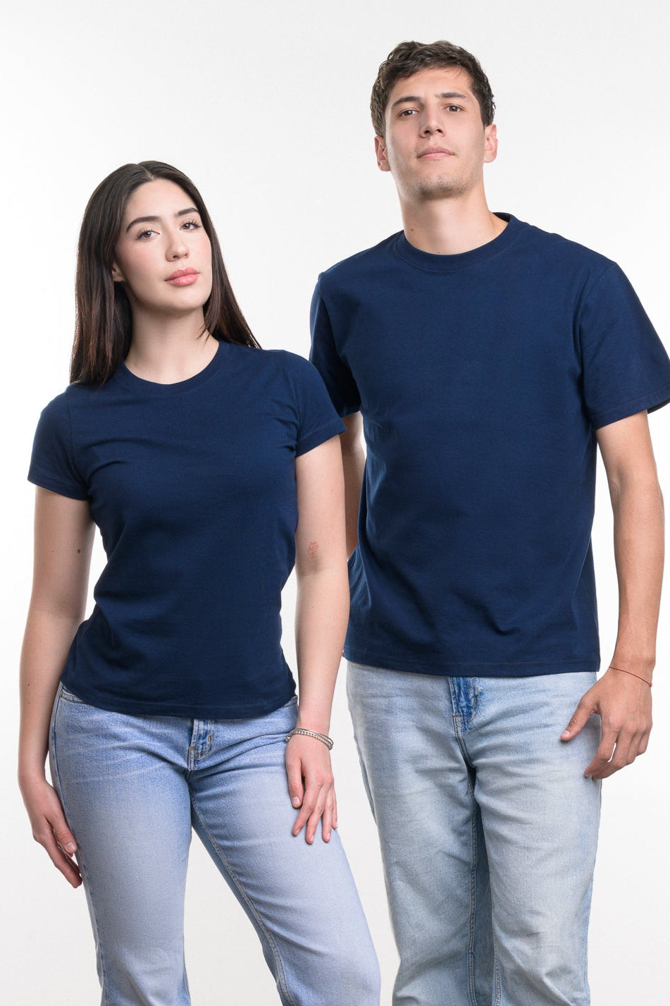 Camiseta de Algodon Deluxe Dama Azul Marino