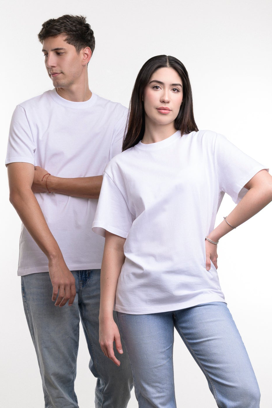 Camiseta de Algodon Deluxe Caballero Blanca