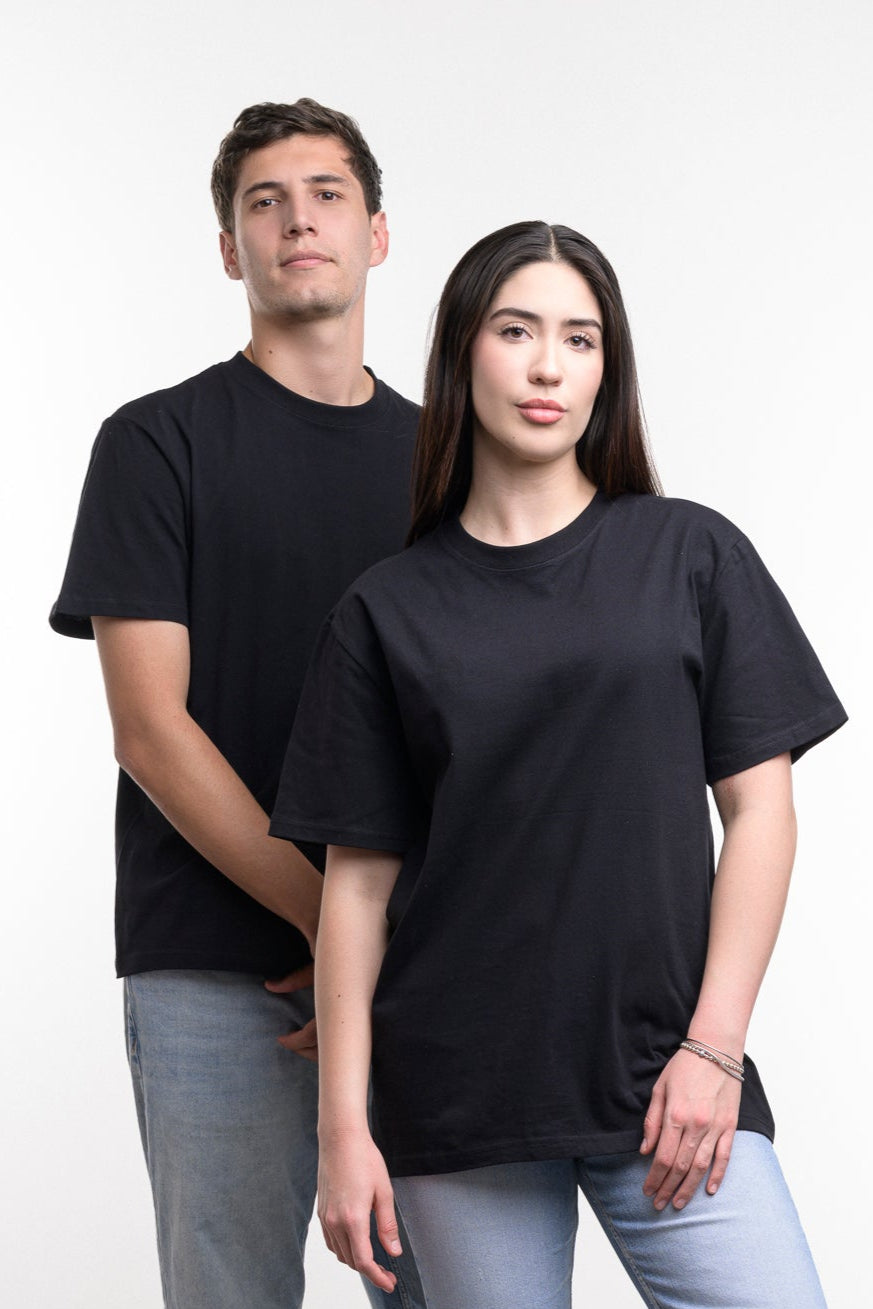 Camiseta de Algodon Deluxe Caballero Negra