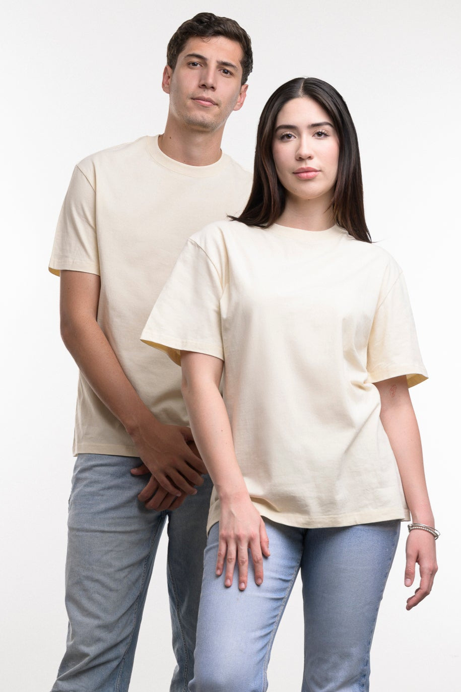 Camiseta de Algodon Deluxe Caballero Beige
