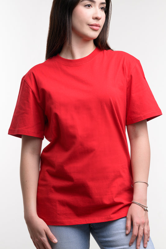 Camiseta de Algodon Deluxe Dama Roja