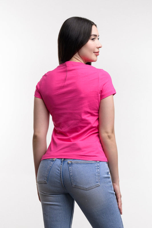 Camiseta de Algodon Deluxe Dama Rosa