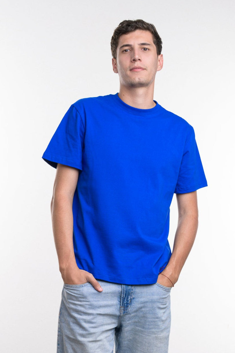 Camiseta de Algodon Deluxe Caballero Azul Rey