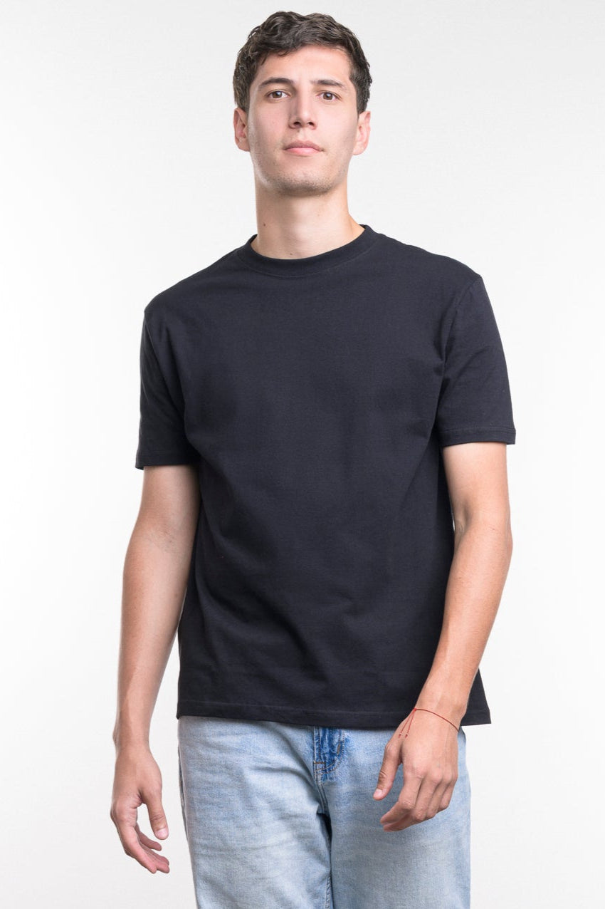 Camiseta de Algodon Deluxe Caballero Negra