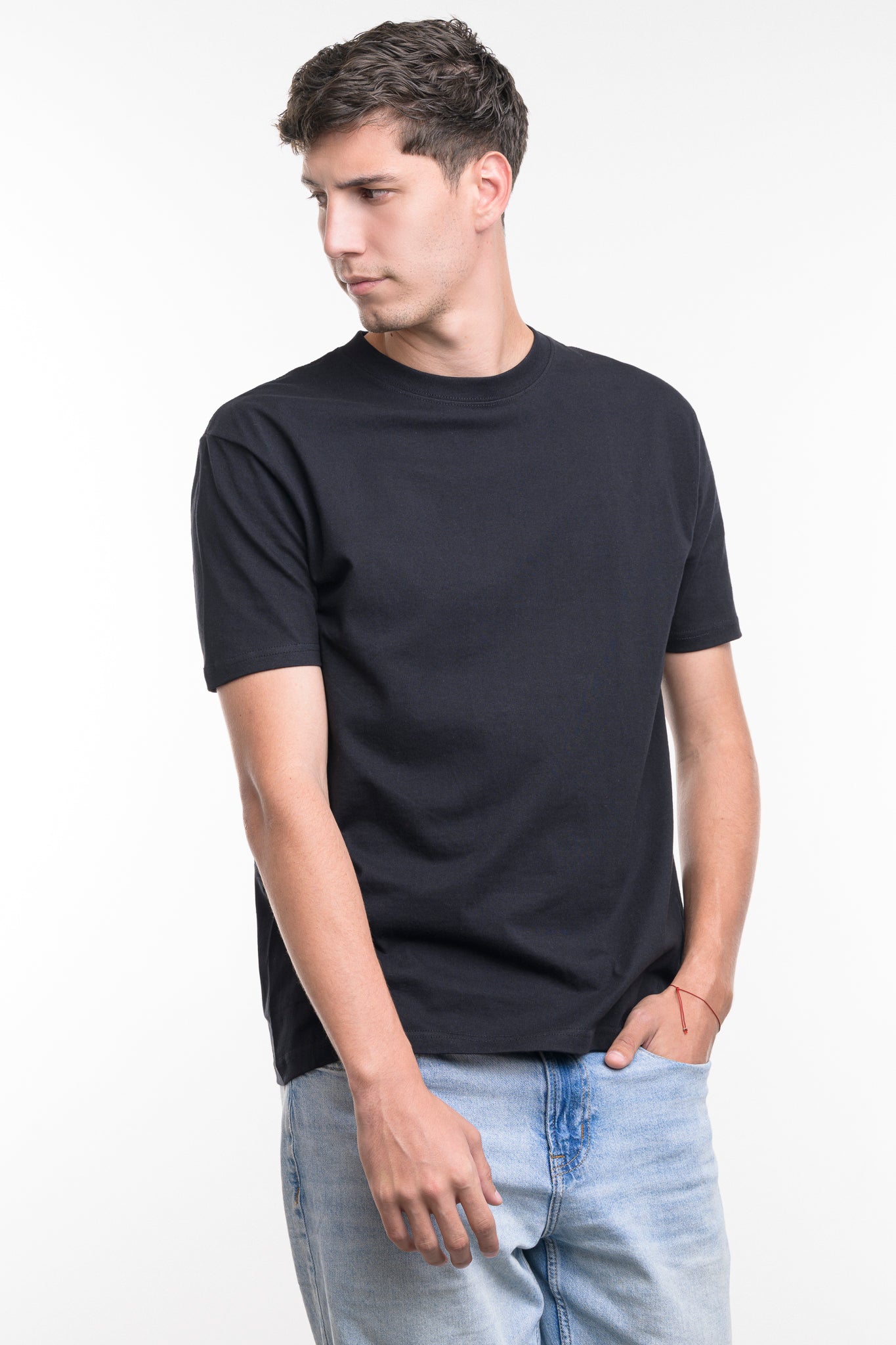 Camiseta de Algodon Deluxe Caballero Negra