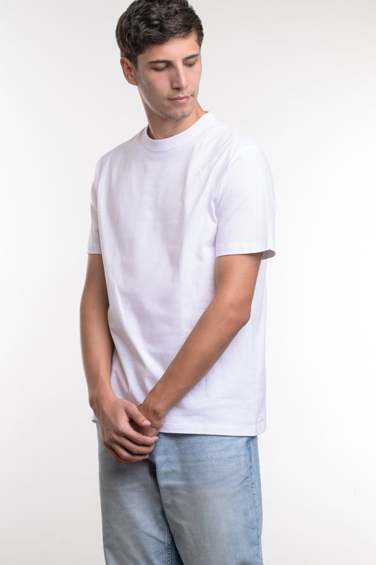 Camiseta de Algodon Deluxe Caballero Blanca