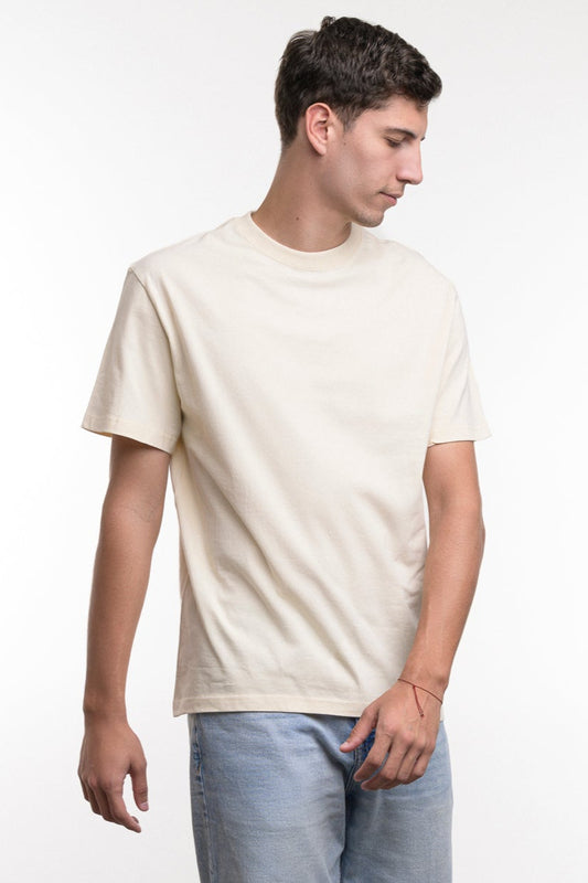 Camiseta de Algodon Deluxe Caballero Beige