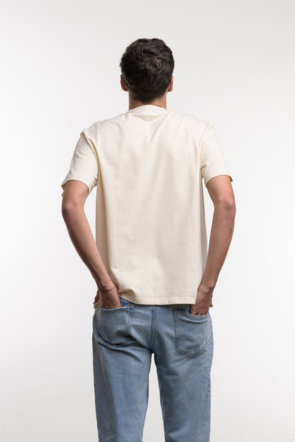 Camiseta de Algodon Deluxe Caballero Beige