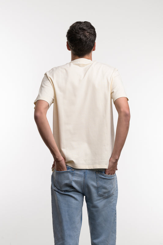 Camiseta de Algodon Deluxe Caballero Beige