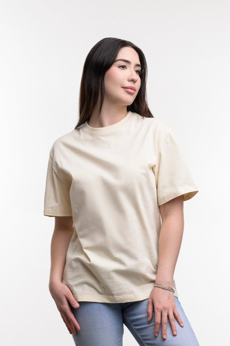 Camiseta de Algodon Deluxe Dama Beige