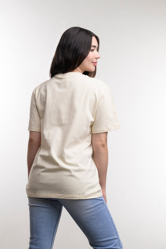 Camiseta de Algodon Deluxe Dama Beige