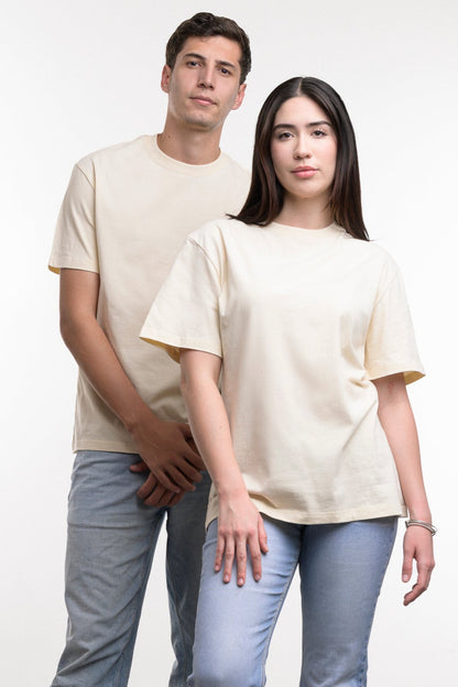 Camiseta de Algodon Deluxe Caballero Beige