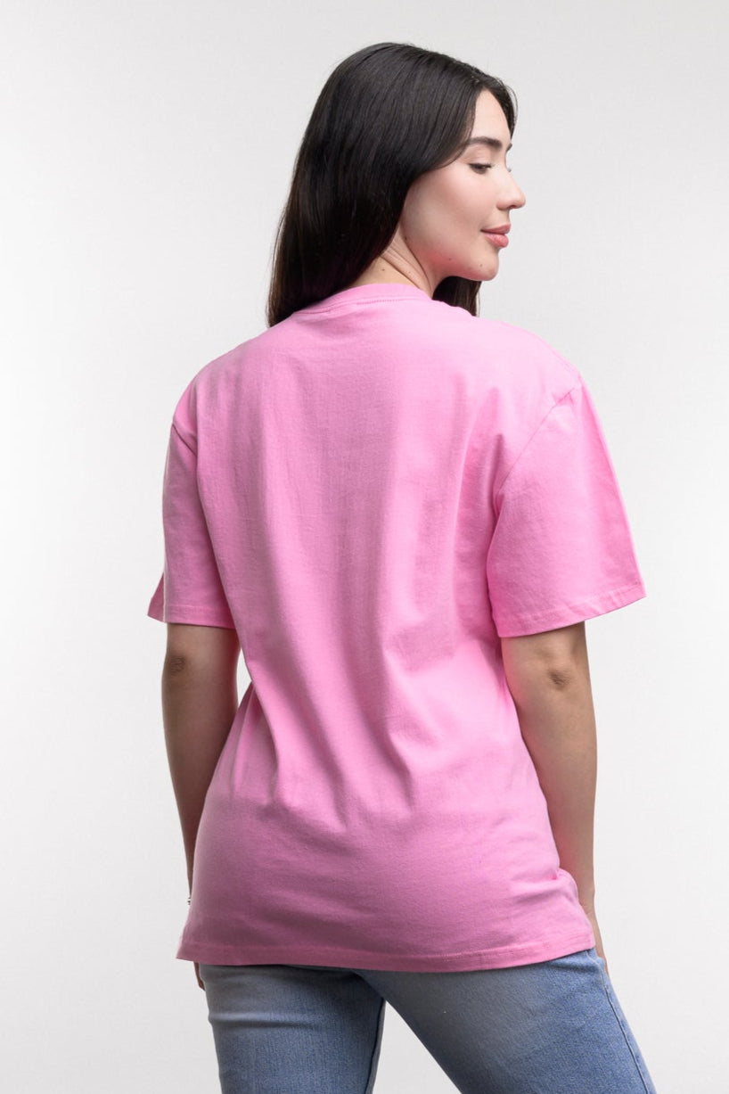 Camiseta de Algodon Deluxe Dama Rosa Bajo