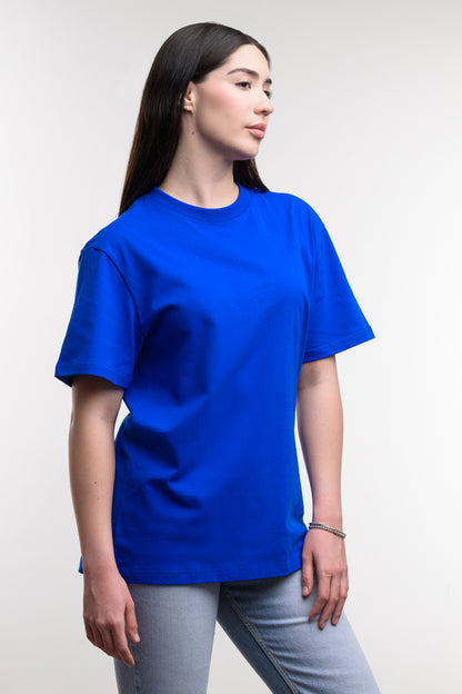 Camiseta de Algodon Deluxe Dama Azul Rey