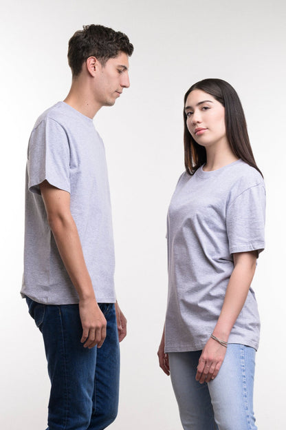 Camiseta de Algodon Deluxe Caballero Gris