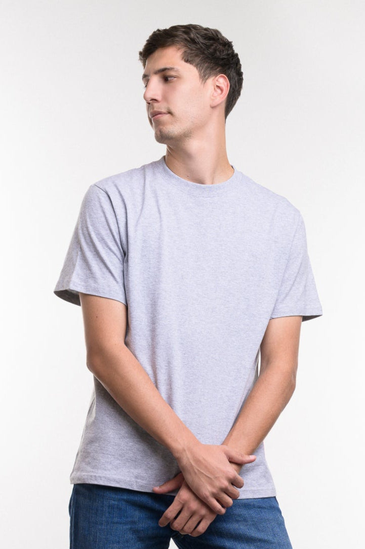 Camiseta de Algodon Deluxe Caballero Gris