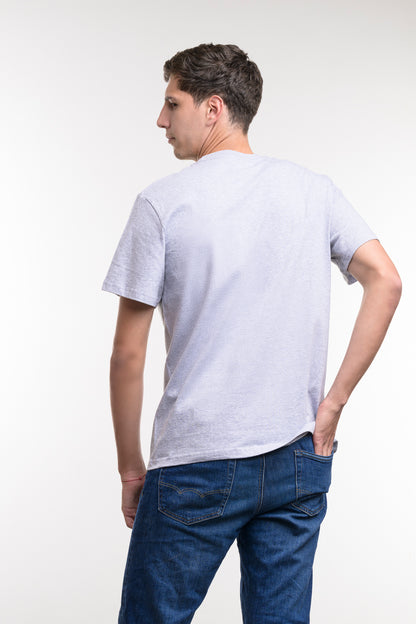 Camiseta de Algodon Deluxe Caballero Gris