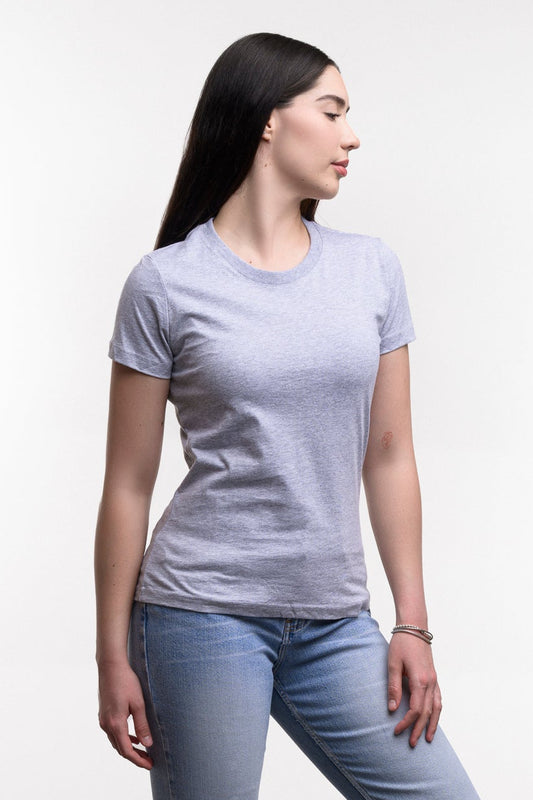 Camiseta de Algodon Deluxe Dama Gris