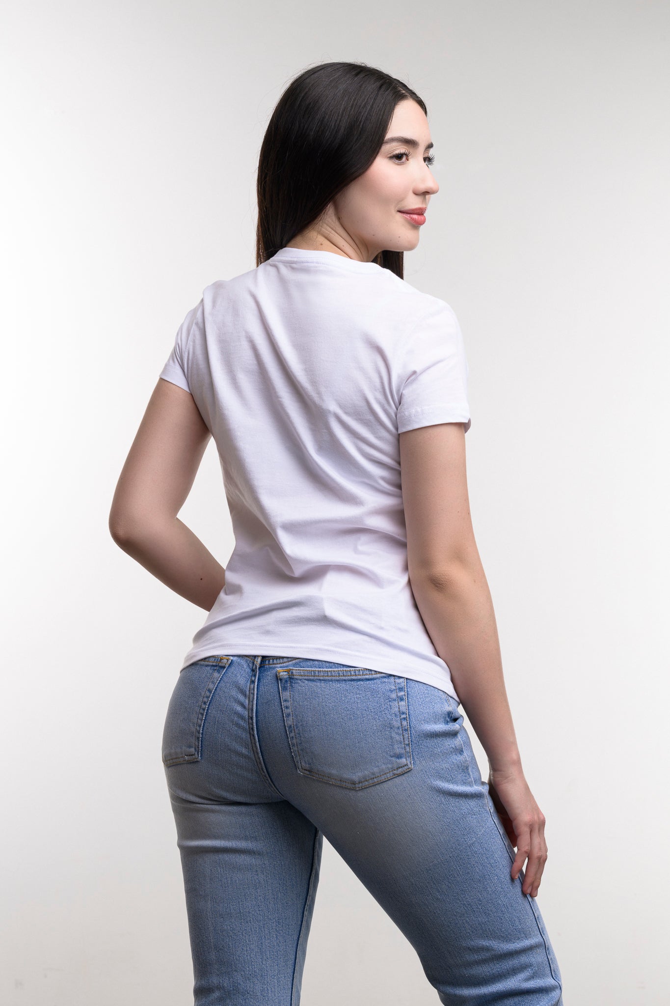 Camiseta de Algodon Deluxe Dama Blanca